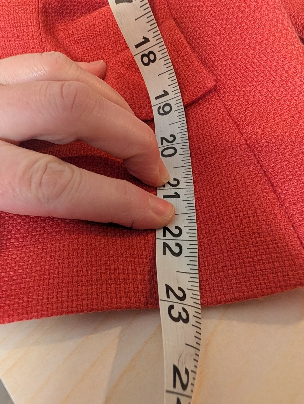 Ann Taylor LOFT Textured Tweed Blazer Jacket Coral Button Front Size 10